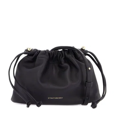 Strathberry Draw-rope Bucket Bag In Black