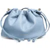 Strathberry Drawstring Napa Leather Drawstring Bucket Bag In Blue