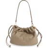 Strathberry Drawstring Pouch Leather Shoulder Bag In Brown