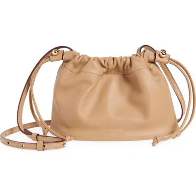 Strathberry Drawstring Soft Napa Leather Drawstring Bucket Bag In Caramel