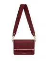 Strathberry East West Mini Multi Strap Oxblood Crossbody In Oxblood
