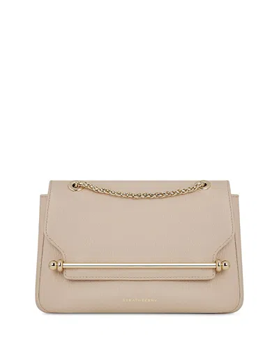 Strathberry East/west Soft Mini Leather Convertible Crossbody In Oat