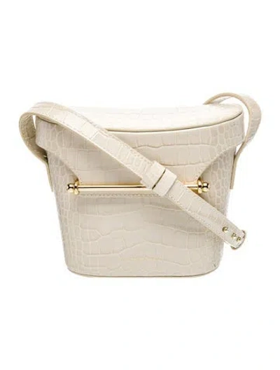 Pre-owned Strathberry Embossed Leather Crossbody Bag In Neutral