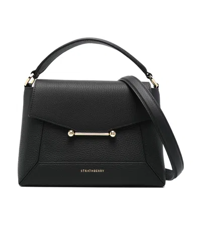 Strathberry Flip Shoulder Bag In Black
