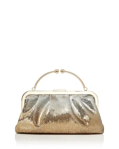 Strathberry Frame Clutch Degrade Sequins, Wicked Silver/gold - Exclusive