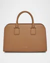 Strathberry Georgia Fine Grain Leather Crossbody Bag In Brown