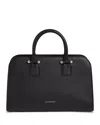 Strathberry Georgia Midi Fine Grain Leather Tote Bag In Black
