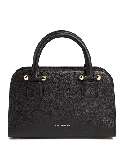 Strathberry Georgia Leather Mini Tote In Black