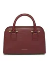 Strathberry Georgia Mini Fine Grain Leather Tote Bag In Burgundy