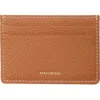 Strathberry Grained Leather Card Case In Brown