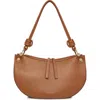 Strathberry Halo Leather Shoulder Bag In Tan