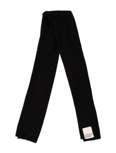 Pre-owned Strathberry Interlocking Cc Scarf Cashmere Scarf In Black