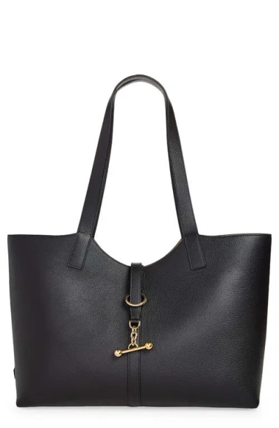 Strathberry Kite Grain Leather Tote In Black