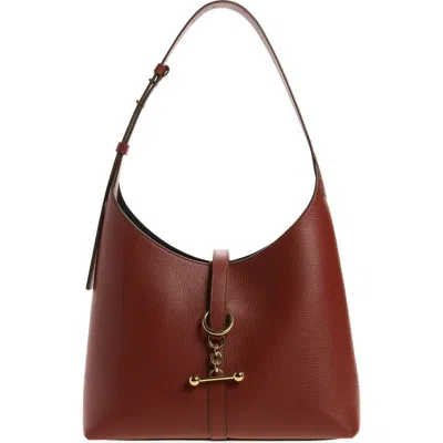Strathberry Kite Leather Hobo Bag In Walnut
