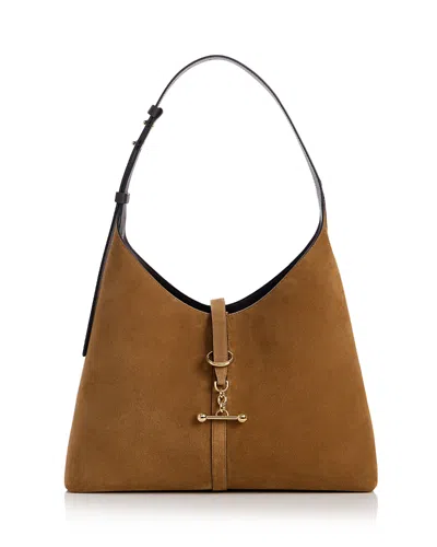 Strathberry Kite Maxi Suede Hobo Bag In Brown