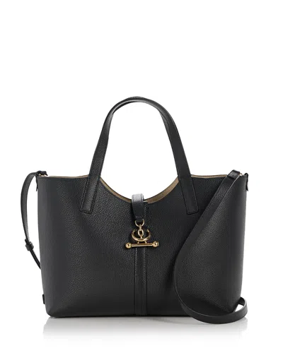 Strathberry Kite Midi Leather Tote In Black