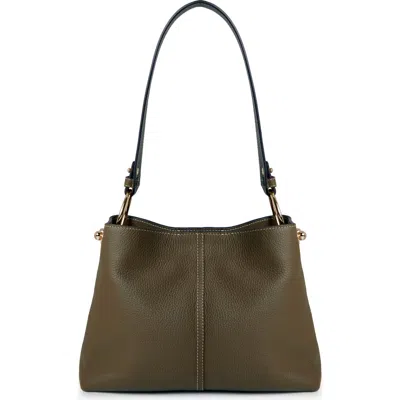 Strathberry Lana Leather Hobo Bag In Khaki