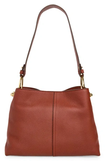 Strathberry Lana Leather Hobo Bag In Walnut