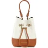 Strathberry Lana Osette Bucket Bag In Vanilla/tan