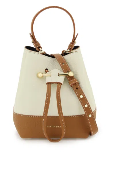 Strathberry Lana Osette Bicolor Leather Crossbody Bucket Bag In