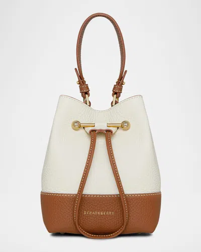Strathberry Lana Osette Drawstring Leather Crossbody Bag In Brown