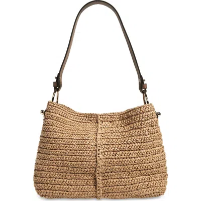 Strathberry Lana Raffia Hobo Bag In Brown