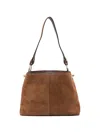 Strathberry Lana Small Suede Shoulder Bag In Brown