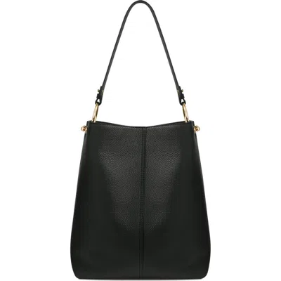 Strathberry Large Lana Leather Hobo Bag In Black