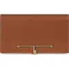 Strathberry Large Melville Street Leather Wallet In Chestnut - Vanilla Stitch