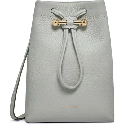 Strathberry Large Osette Leather Bucket Bag In Orange