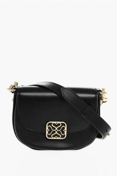 Strathberry Leather Bay Shoulder Bag With Golden Effect Detail