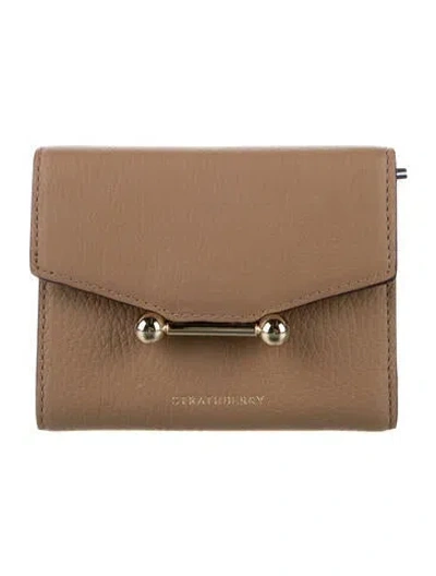 Pre-owned Strathberry Leather Bifold Wallet In Neutrals