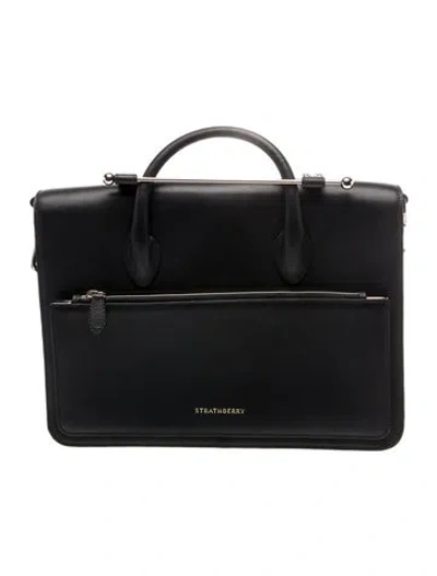 Pre-owned Strathberry Leather Briefcase In Black