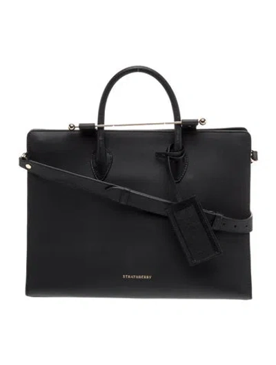 Pre-owned Strathberry Leather Briefcase In Black