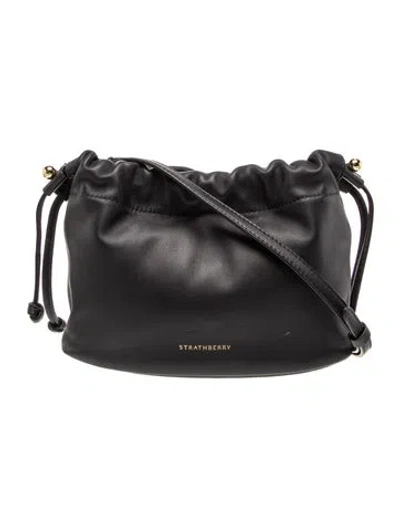 Pre-owned Strathberry Leather Bucket Bag In Black