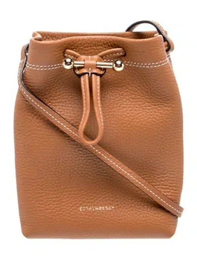 Pre-owned Strathberry Leather Bucket Bag In Neutral