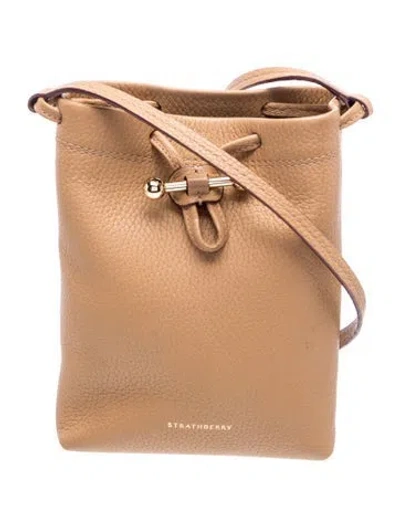 Pre-owned Strathberry Leather Bucket Bag In Neutral