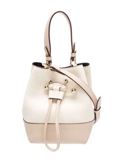Pre-owned Strathberry Leather Bucket Bag In Neutrals