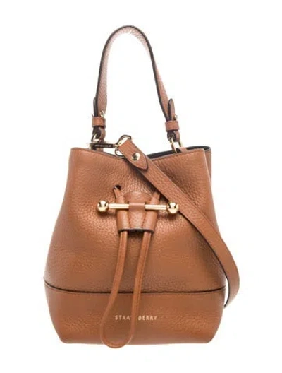 Pre-owned Strathberry Leather Bucket Bag In Neutrals