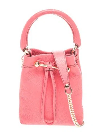 Pre-owned Strathberry Leather Bucket Bag In Red