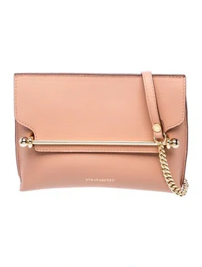 Pre-owned Strathberry Leather Clutch In Neutrals