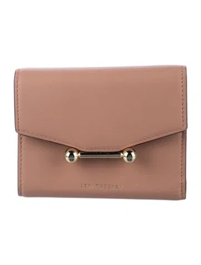 Pre-owned Strathberry Leather Compact Wallet In Pink
