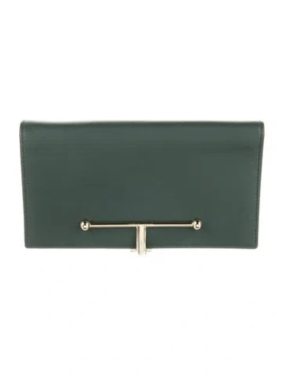 Pre-owned Strathberry Leather Continental Wallet In Green