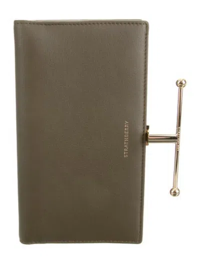 Pre-owned Strathberry Leather Continental Wallet In Green