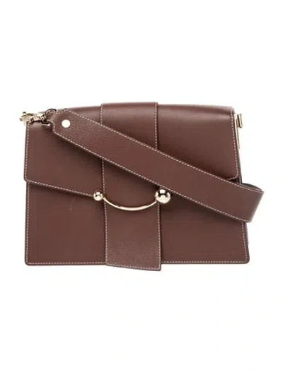 Pre-owned Strathberry Leather Crescent In Brown