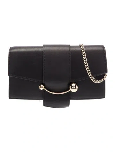 Pre-owned Strathberry Leather Crescent Mini In Black