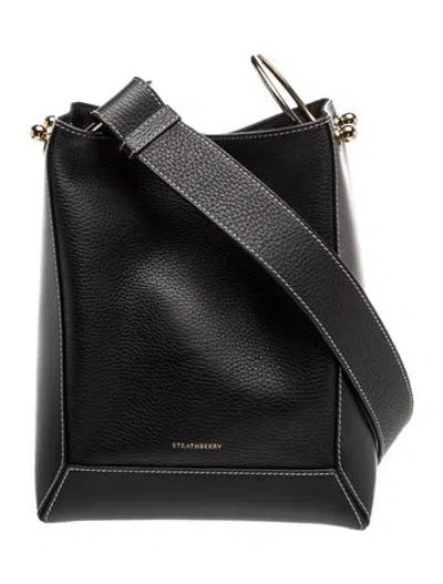Pre-owned Strathberry Leather Crossbody Bag In Black