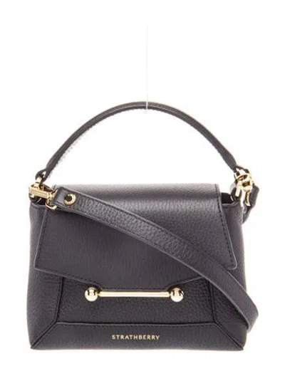 Pre-owned Strathberry Leather Crossbody Bag In Black