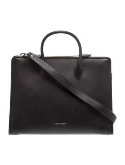 Pre-owned Strathberry Leather Crossbody Bag In Black