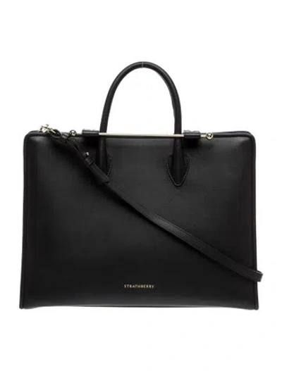 Pre-owned Strathberry Leather Crossbody Bag In Black